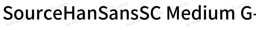 SourceHanSansSC Medium G字体转换